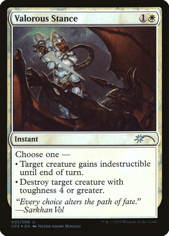 Image for Valorous Stance (3) (Foil) (Unique and Miscellaneous Promos) (UMP) - Magic: The Gathering
