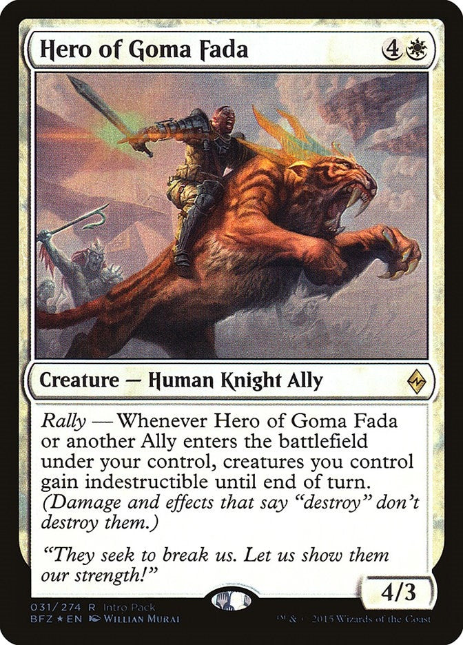 Image for Hero of Goma Fada (31) (Foil) (Unique and Miscellaneous Promos) (UMP) - Magic: The Gathering