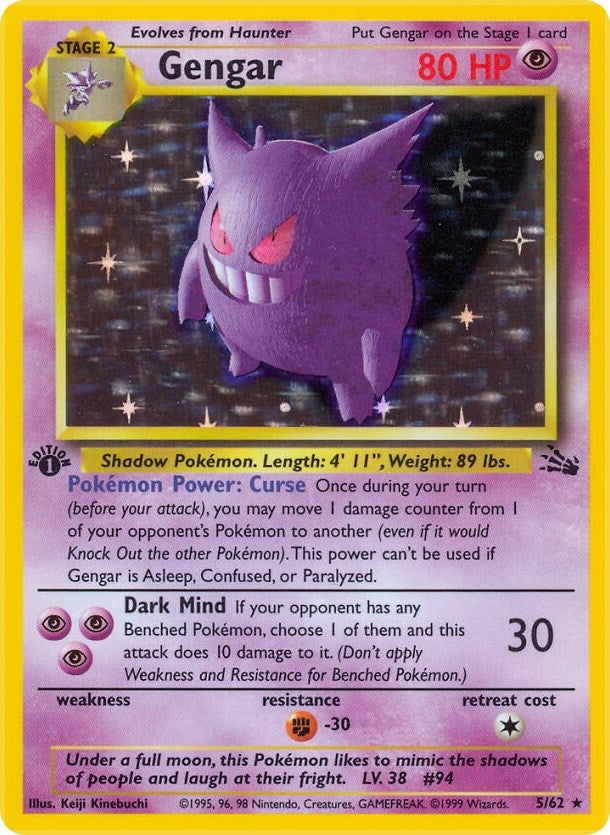 Image for Gengar (5) (05/62) (Fossil) - Pokemon
