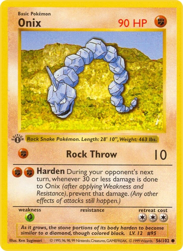 Image for Onix (056/102) (Base Set (Shadowless)) - Pokemon