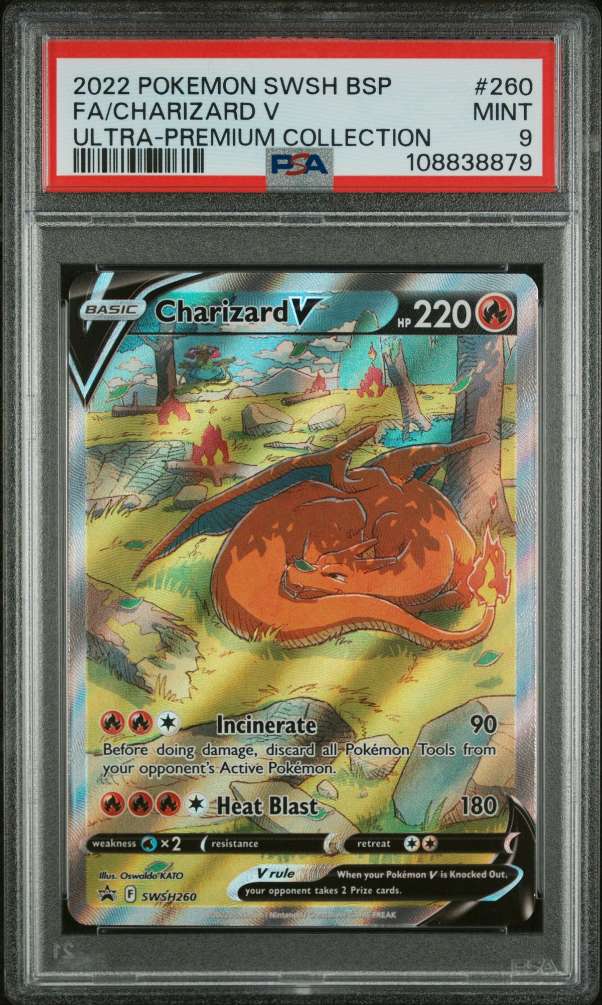 CHARIZARD V 2022 SWSH UPC PSA 9