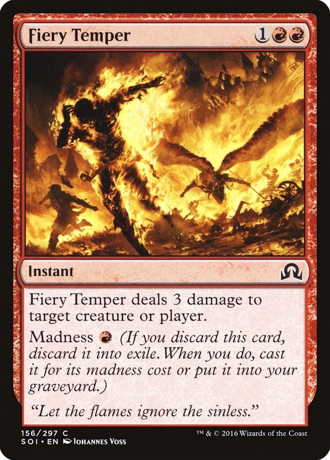 Image for Fiery Temper (156) (Shadows over Innistrad) (SOI) - Magic: The Gathering