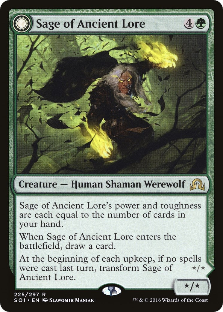 Image for Sage of Ancient Lore (225) (Foil) (Shadows over Innistrad) (SOI) - Magic: The Gathering
