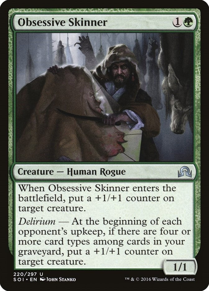 Image for Obsessive Skinner (220) (Foil) (Shadows over Innistrad) (SOI) - Magic: The Gathering