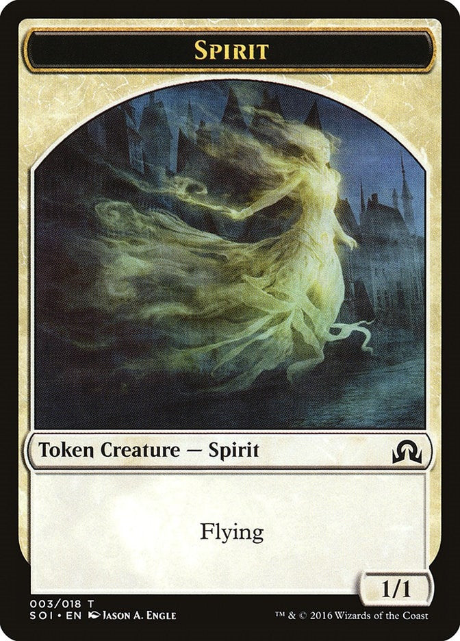 Image for Spirit Token (3) (Shadows over Innistrad) (SOI) - Magic: The Gathering