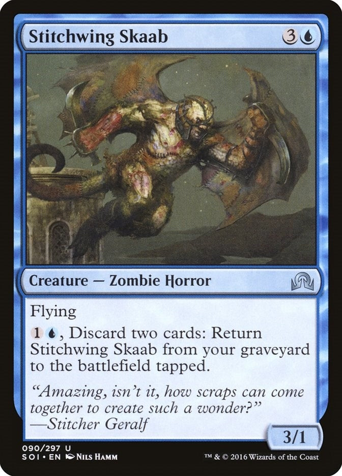 Image for Stitchwing Skaab (90) (Foil) (Shadows over Innistrad) (SOI) - Magic: The Gathering