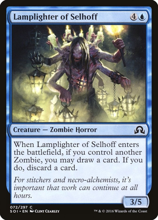 Image for Lamplighter of Selhoff (72) (Foil) (Shadows over Innistrad) (SOI) - Magic: The Gathering