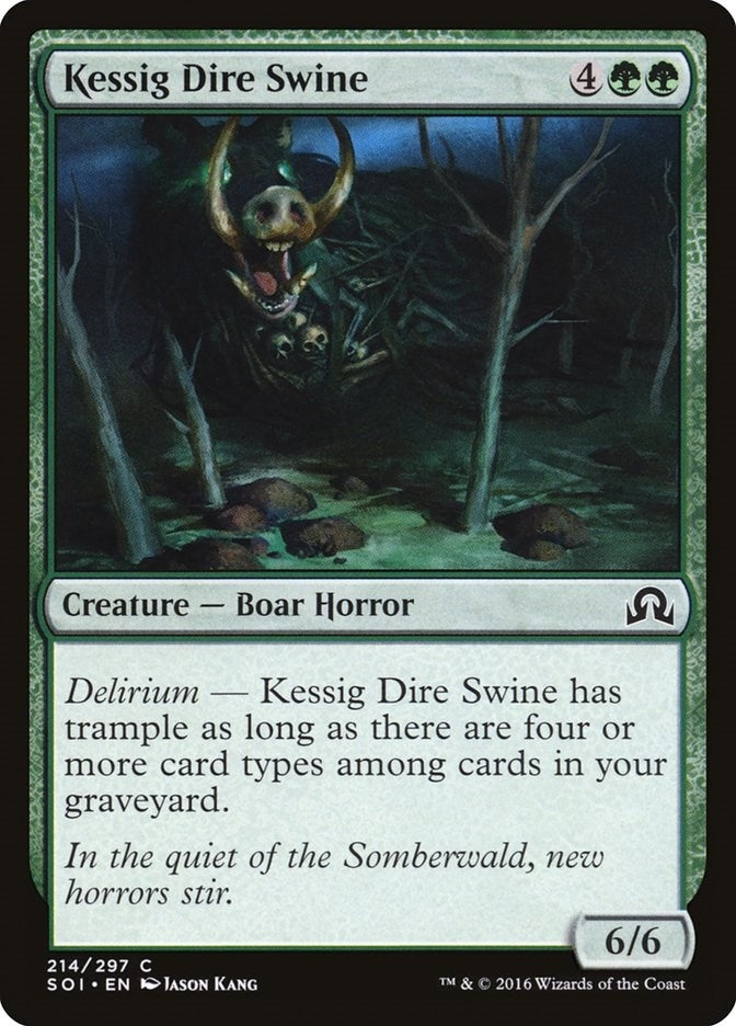 Image for Kessig Dire Swine (214) (Shadows over Innistrad) (SOI) - Magic: The Gathering