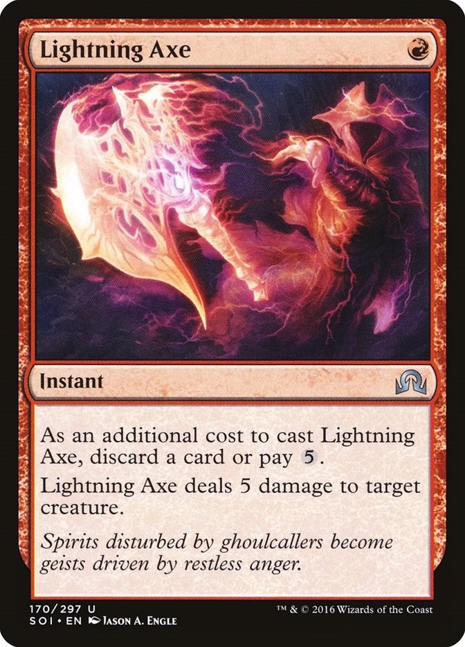 Image for Lightning Axe (170) (Shadows over Innistrad) (SOI) - Magic: The Gathering