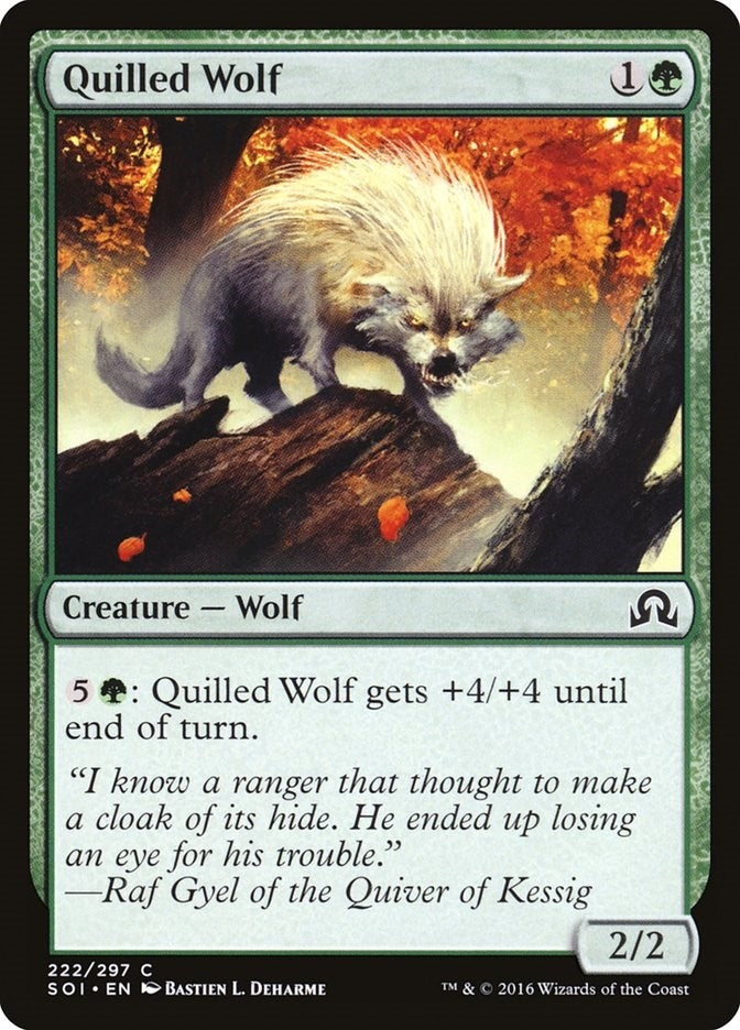 Image for Quilled Wolf (222) (Shadows over Innistrad) (SOI) - Magic: The Gathering