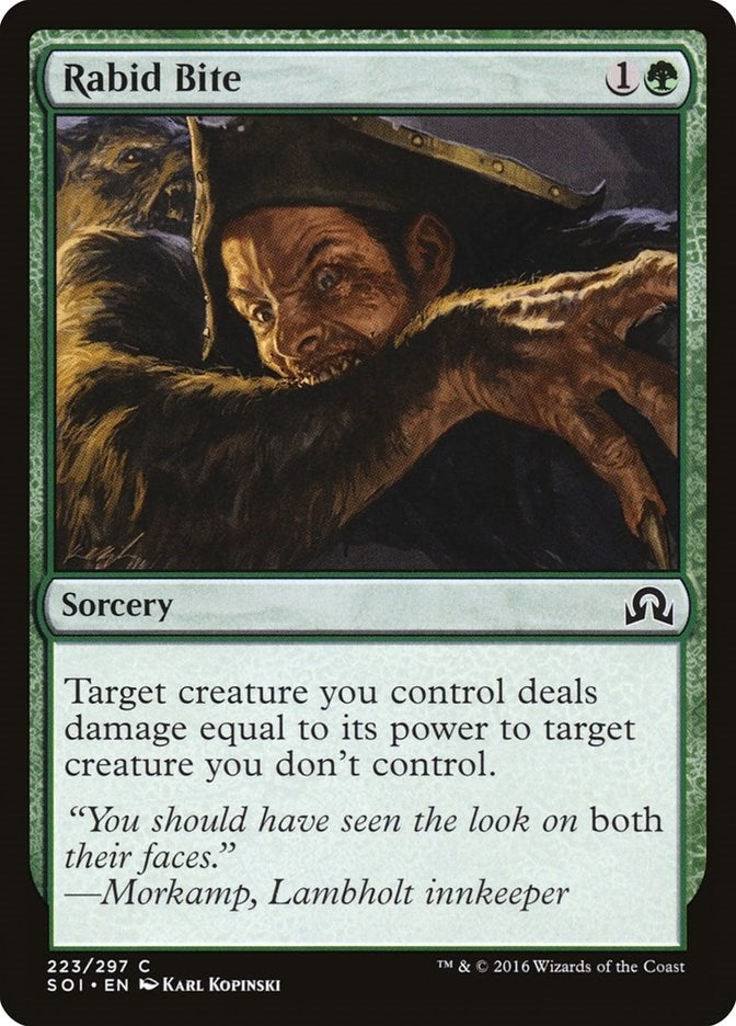 Image for Rabid Bite (223) (Shadows over Innistrad) (SOI) - Magic: The Gathering