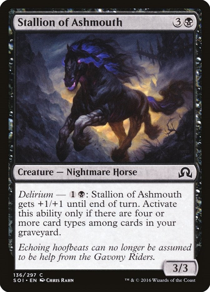 Image for Stallion of Ashmouth (136) (Shadows over Innistrad) (SOI) - Magic: The Gathering
