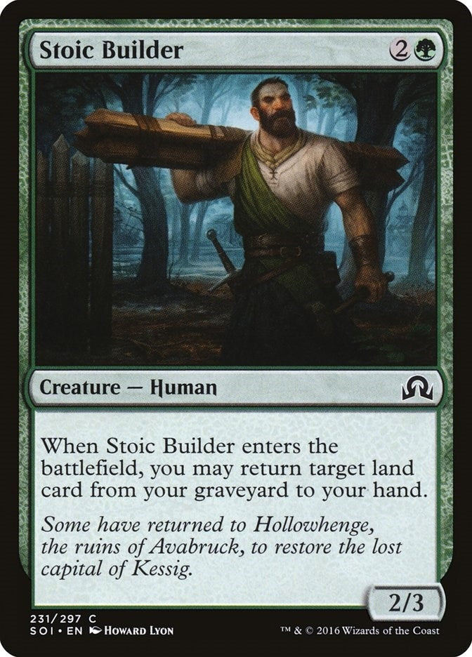 Image for Stoic Builder (231) (Shadows over Innistrad) (SOI) - Magic: The Gathering