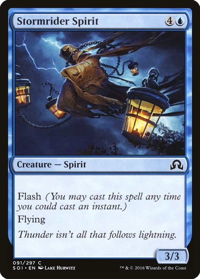 Image for Stormrider Spirit (91) (Foil) (Shadows over Innistrad) (SOI) - Magic: The Gathering
