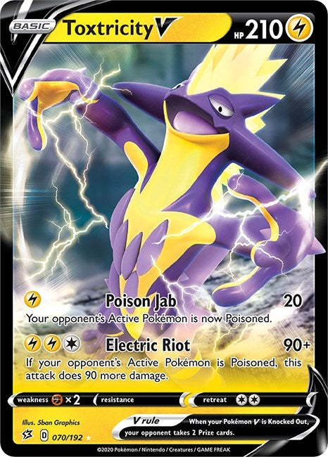 Image for Toxtricity V (070/192) (SWSH02: Rebel Clash) - Pokemon