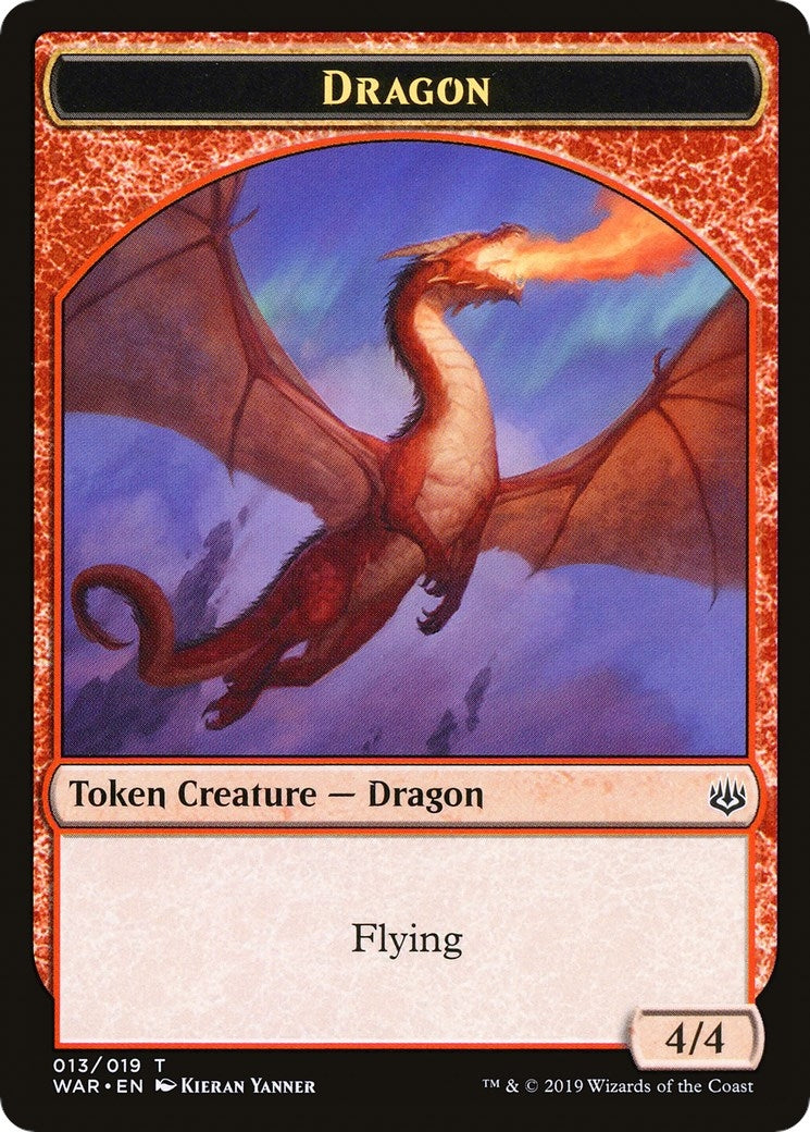Image for Dragon // Spirit Double-Sided Token (Challenger 2020) (13 // 1) (Unique and Miscellaneous Promos) (UMP) - Magic: The Gathering