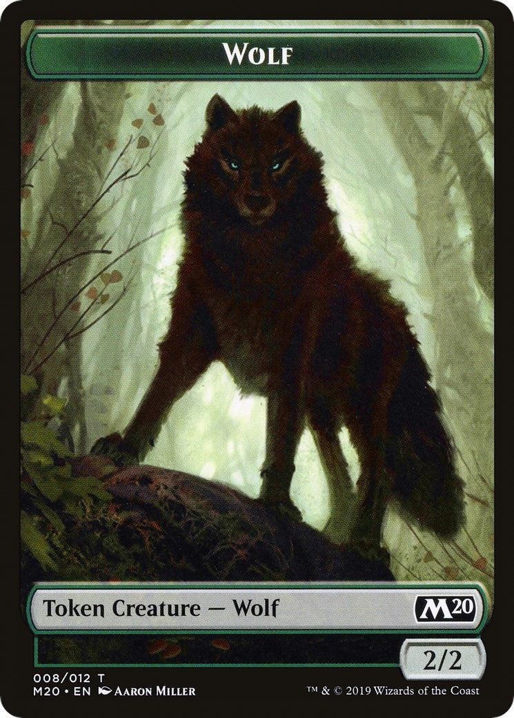 Image for Wolf Double-Sided Token (Challenger 2020) (8) (Unique and Miscellaneous Promos) (UMP) - Magic: The Gathering