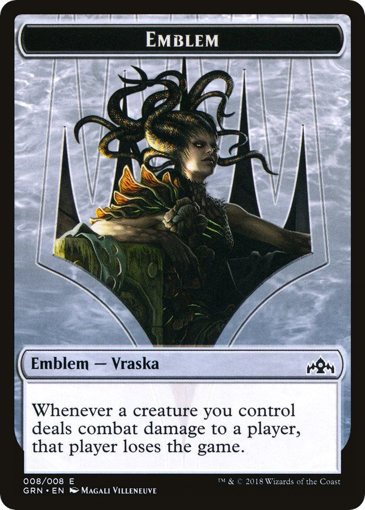 Image for Emblem - Vraska // Human Double-Sided Token (Challenger 2020) (8 // 2) (Unique and Miscellaneous Promos) (UMP) - Magic: The Gathering