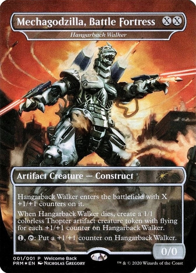 Image for Mechagodzilla, Battle Fortress - Hangarback Walker (Welcome Back Promo) (1) (Foil) (Unique and Miscellaneous Promos) (UMP) - Magic: The Gathering
