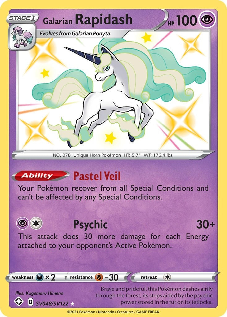 Image for Galarian Rapidash (SV048/SV122) (Shining Fates: Shiny Vault) - Pokemon
