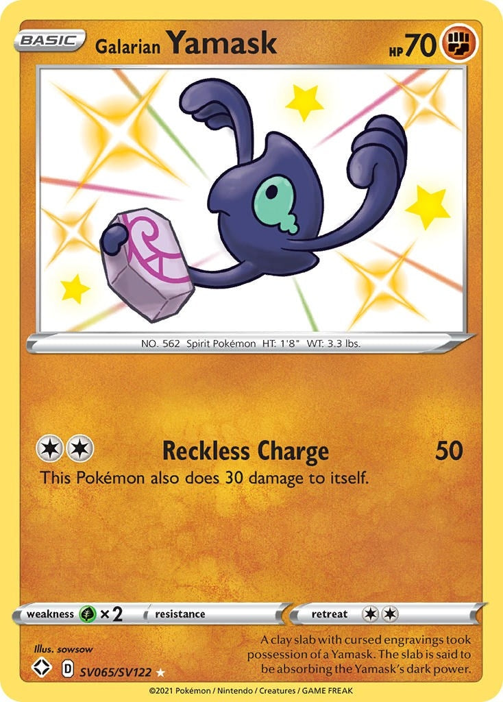 Image for Galarian Yamask (SV065/SV122) (Shining Fates: Shiny Vault) - Pokemon