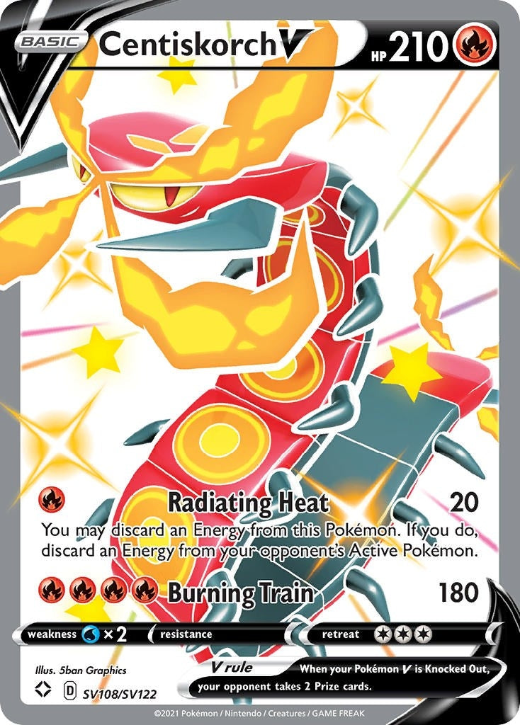 Image for Centiskorch V (SV108/SV122) (Shining Fates: Shiny Vault) - Pokemon