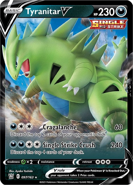Image for Tyranitar V (097/163) (SWSH05: Battle Styles) - Pokemon