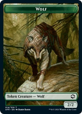 Image for Wolf (014) // Treasure (015) Double-Sided Token (Challenger 2022) (14 // 15) (Unique and Miscellaneous Promos) (UMP) - Magic: The Gathering