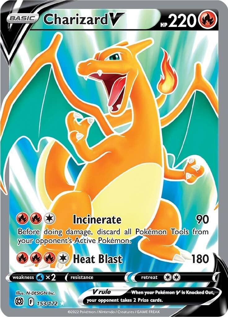 Charizard V (Full Art) (153/172) (SWSH09: Brilliant Stars)