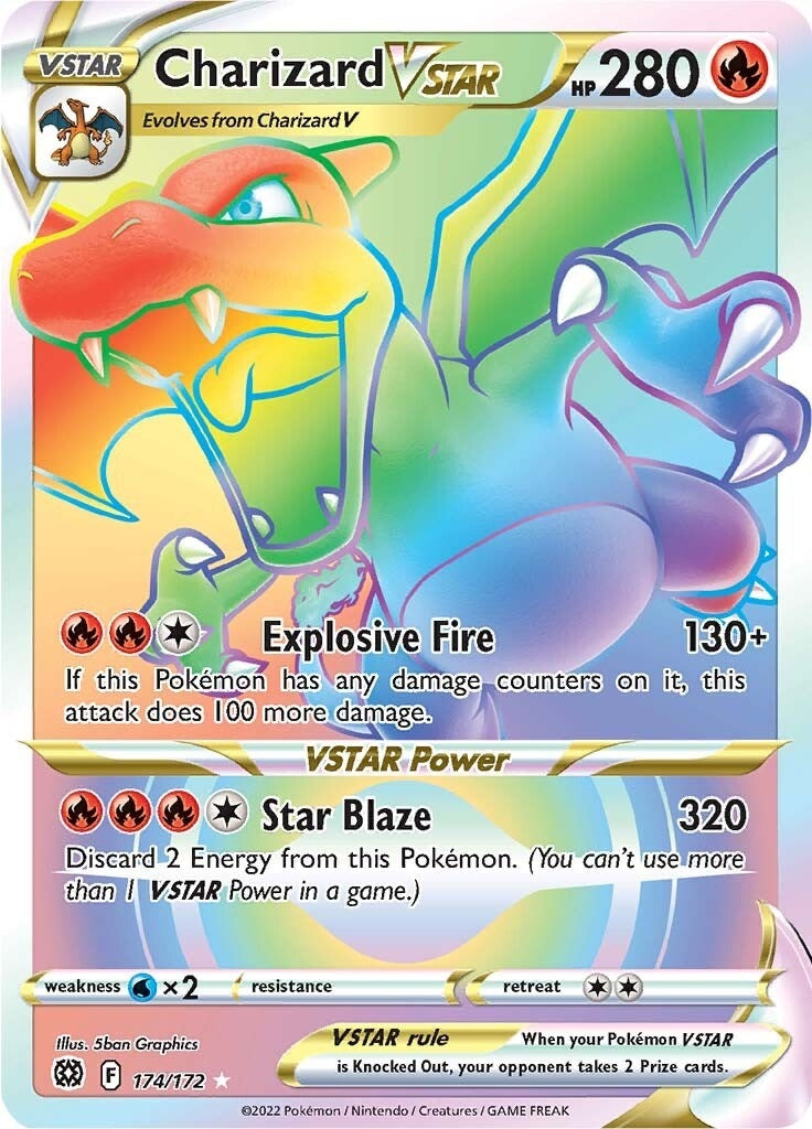 Image for Charizard VSTAR (Secret) (174/172) (SWSH09: Brilliant Stars) - Pokemon