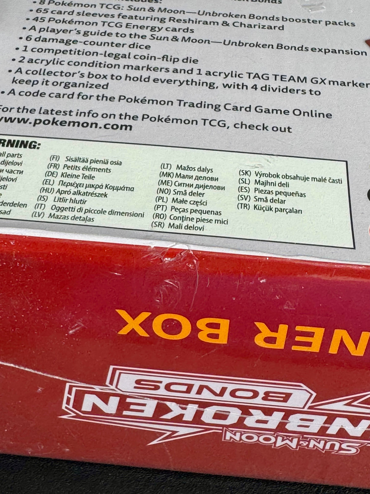 Unbroken Bonds Elite Trainer Box *SEE PICS*