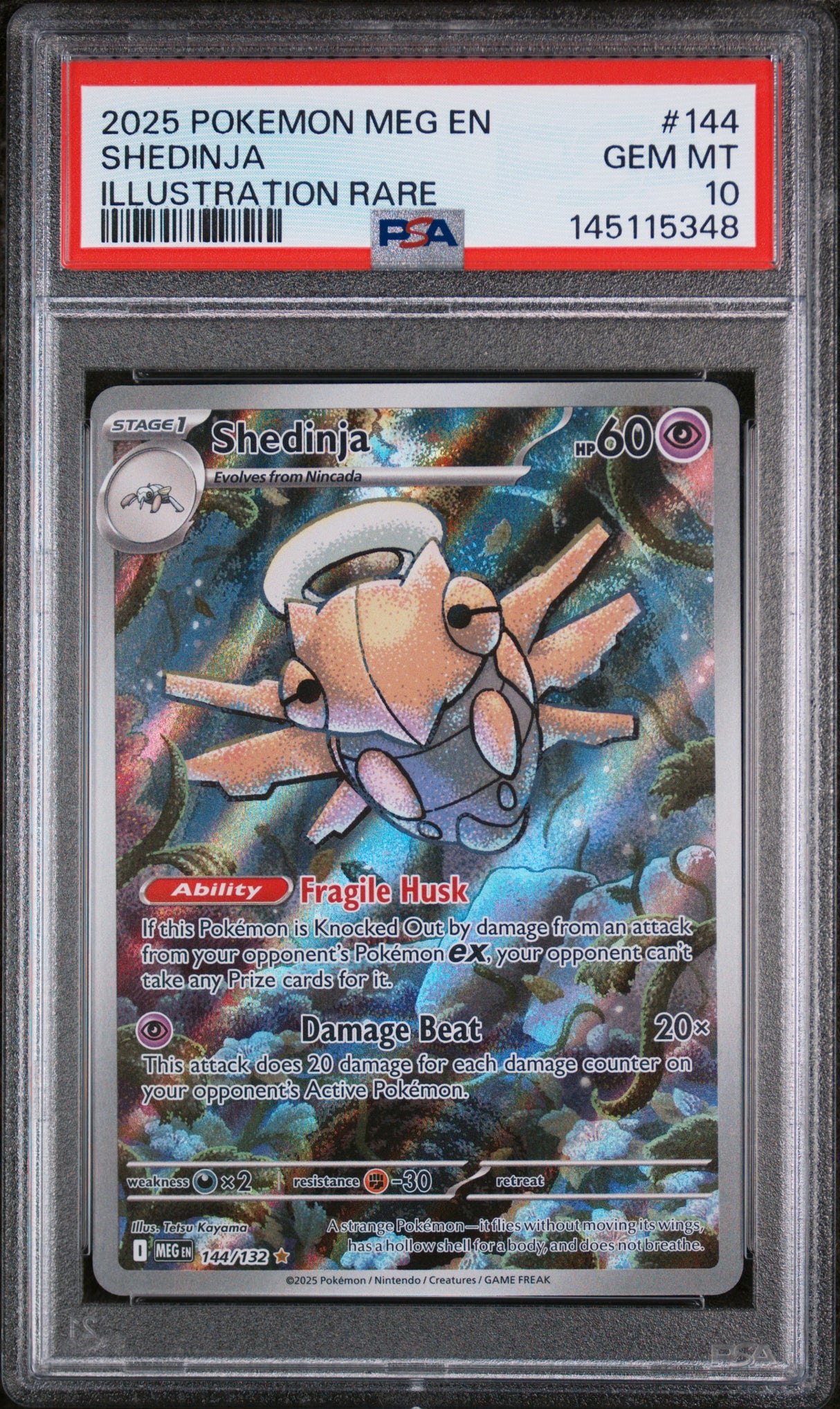 SHEDINJA ILLUSTRATION RARE 2025 POKEMON MEG EN-MEGA EVOLUTION PSA GEM MT 10