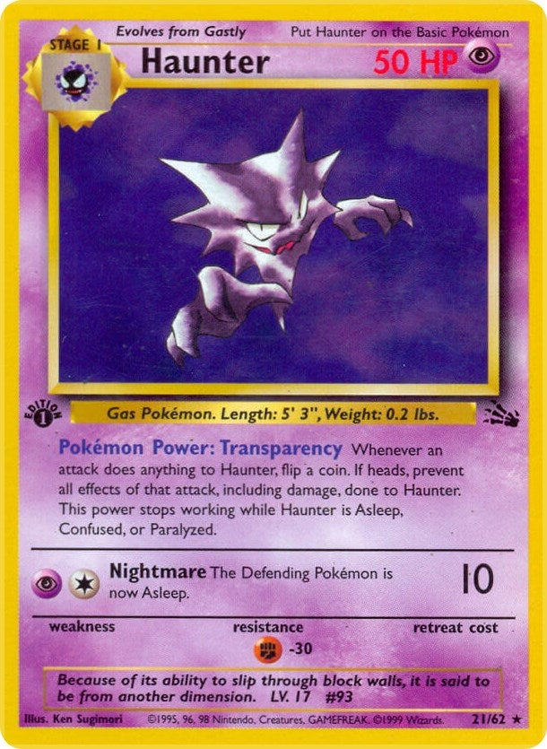 Image for Haunter (21) (21/62) (Fossil) - Pokemon