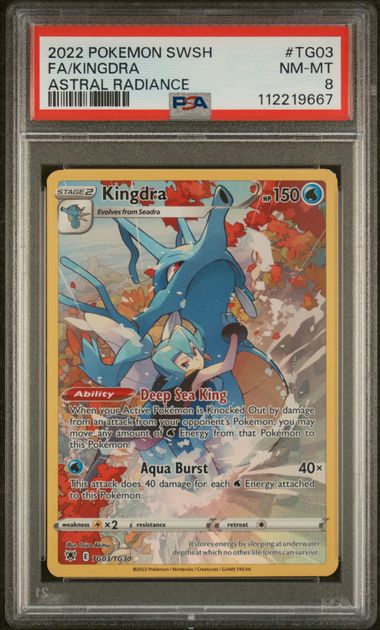 FA/KINGDRA ASTRAL RADIANCE 2022 POKEMON SWORD & SHIELD ASTRAL RADIANCE PSA NM-MT 8