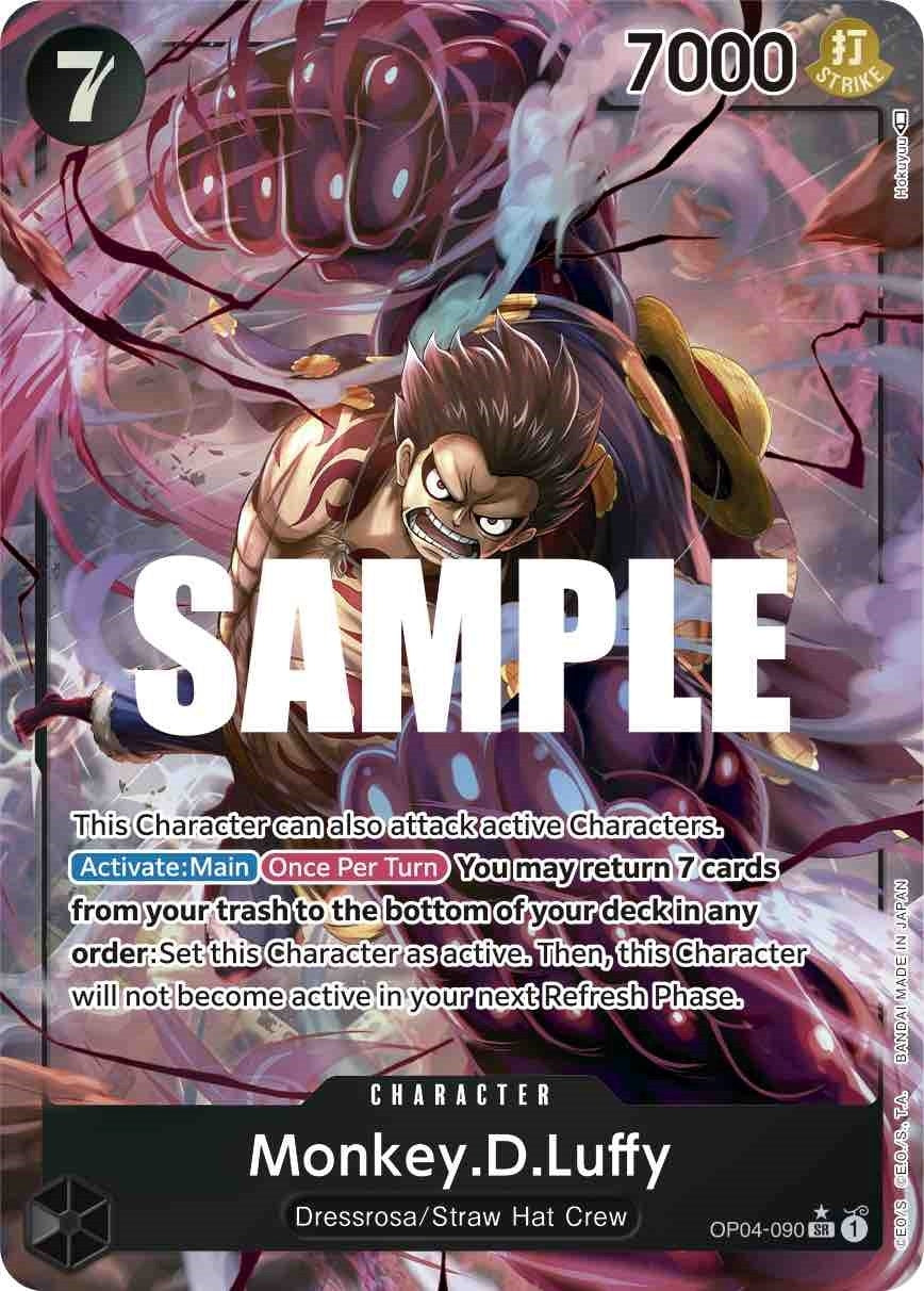 Image for Monkey.D.Luffy (090) (Alternate Art) (OP04-090) (Foil) (Kingdoms of Intrigue) - One Piece Card Game