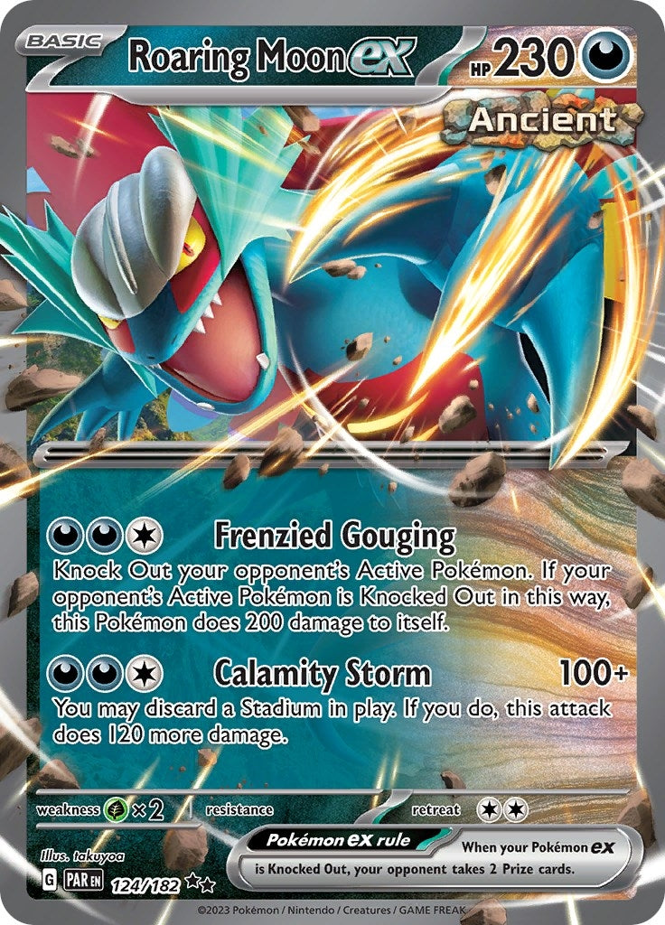 Image for Roaring Moon ex (124/182) (SV04: Paradox Rift) - Pokemon