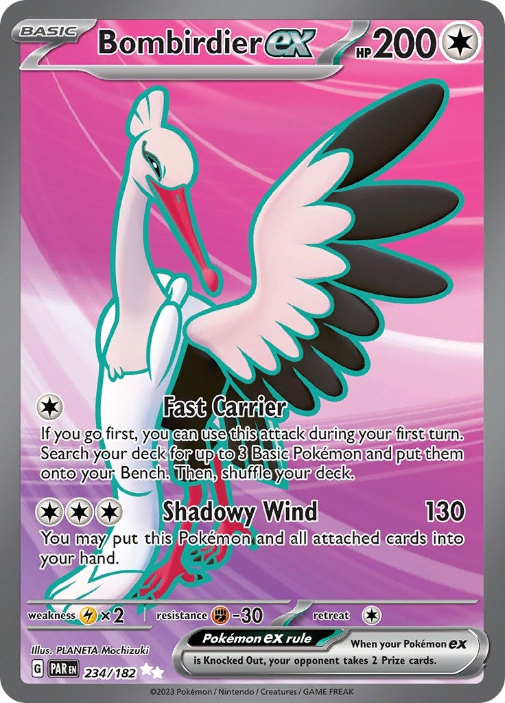 Image for Bombirdier ex (234/182) (SV04: Paradox Rift) - Pokemon