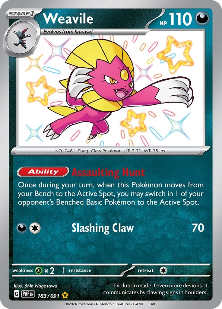 Image for Weavile (183/091) (SV: Paldean Fates) - Pokemon