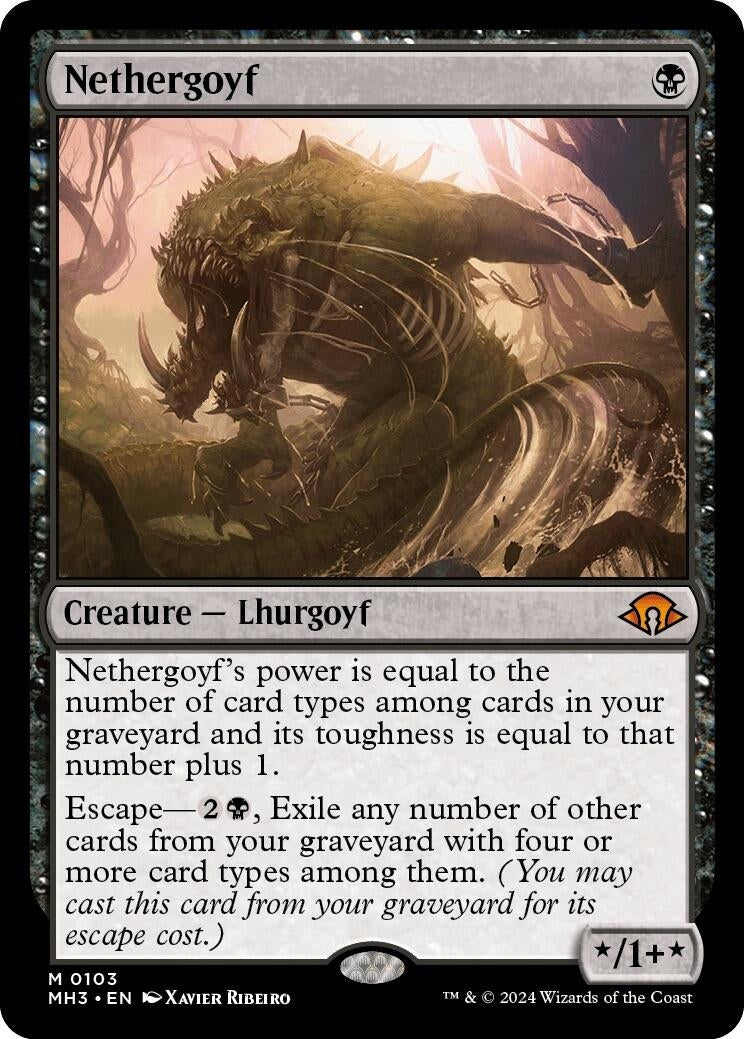 Image for Nethergoyf (103) (Foil) (Modern Horizons 3) - Magic: The Gathering
