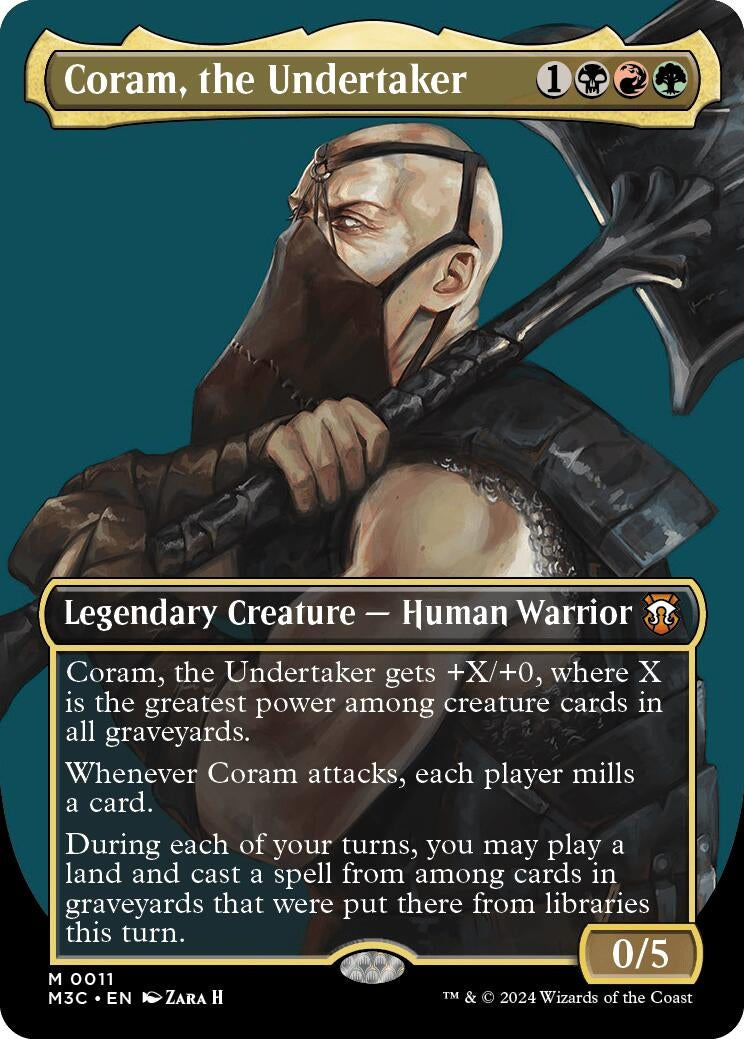Image for Coram, the Undertaker (Borderless) (11) (Modern Horizons 3) - Magic: The Gathering