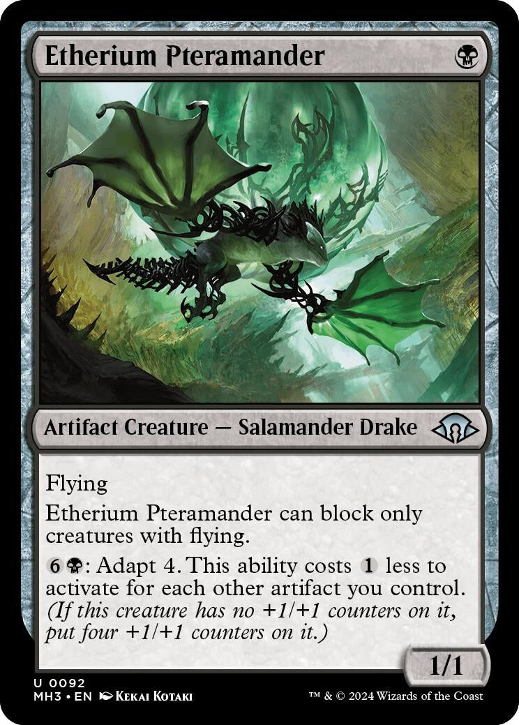 Image for Etherium Pteramander (92) (Foil) (Modern Horizons 3) - Magic: The Gathering