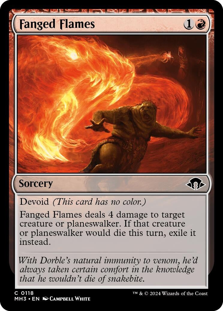 Image for Fanged Flames (118) (Foil) (Modern Horizons 3) - Magic: The Gathering