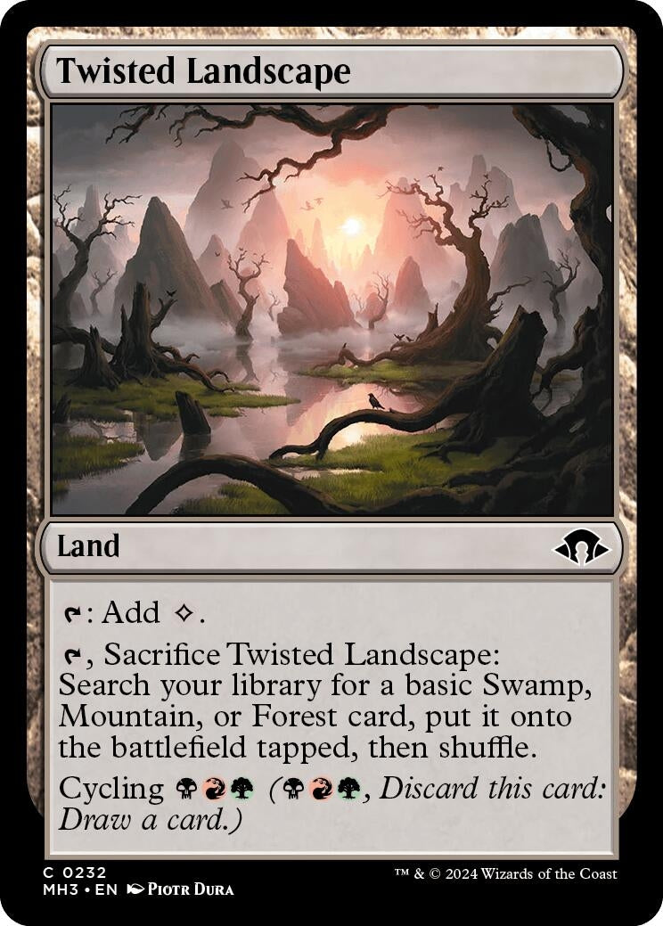 Image for Twisted Landscape (232) (Foil) (Modern Horizons 3) - Magic: The Gathering