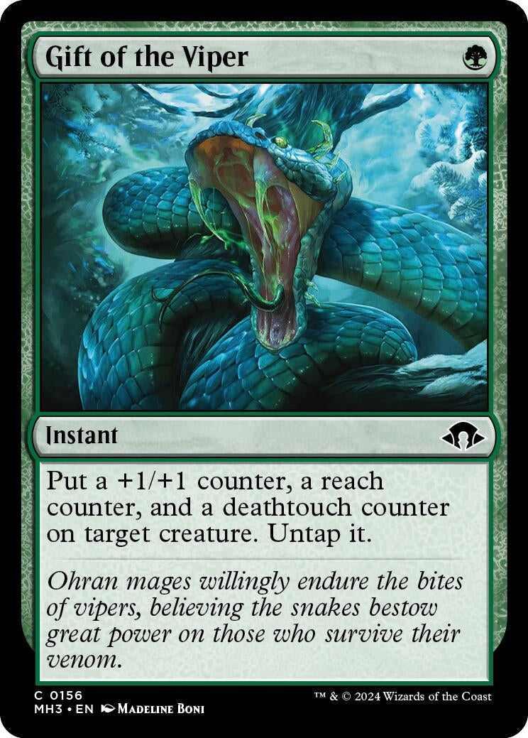 Image for Gift of the Viper (156) (Foil) (Modern Horizons 3) - Magic: The Gathering