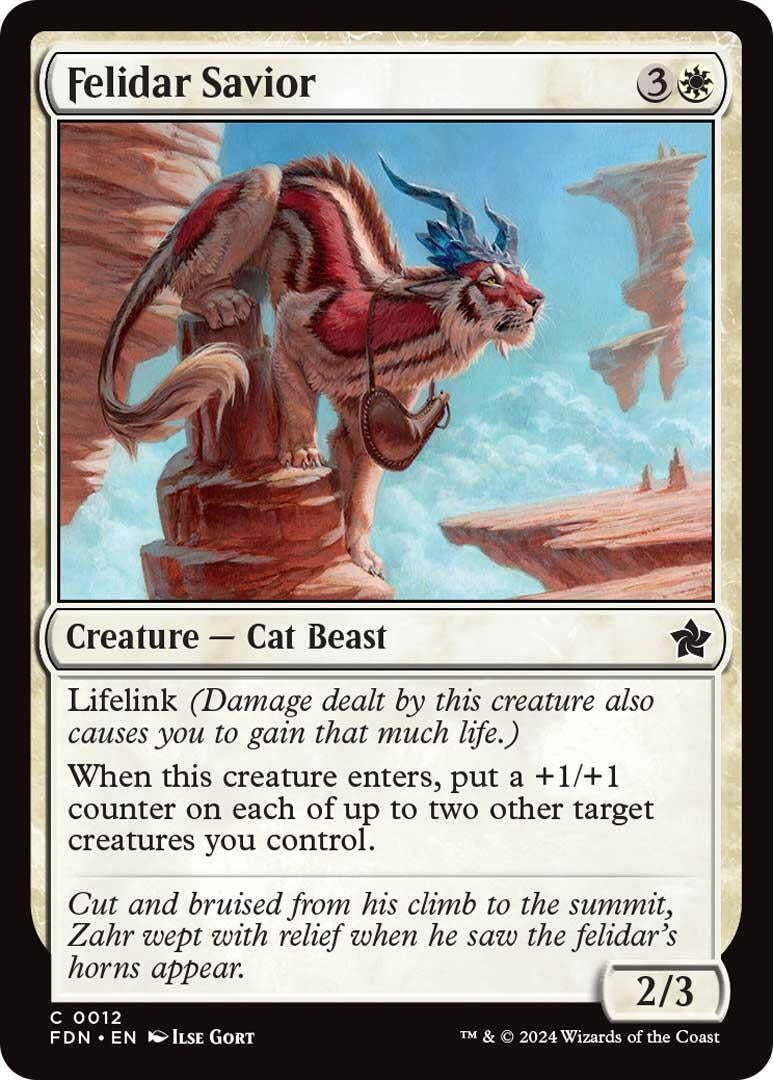 Image for Felidar Savior (12) (Foil) (Foundations) - Magic: The Gathering