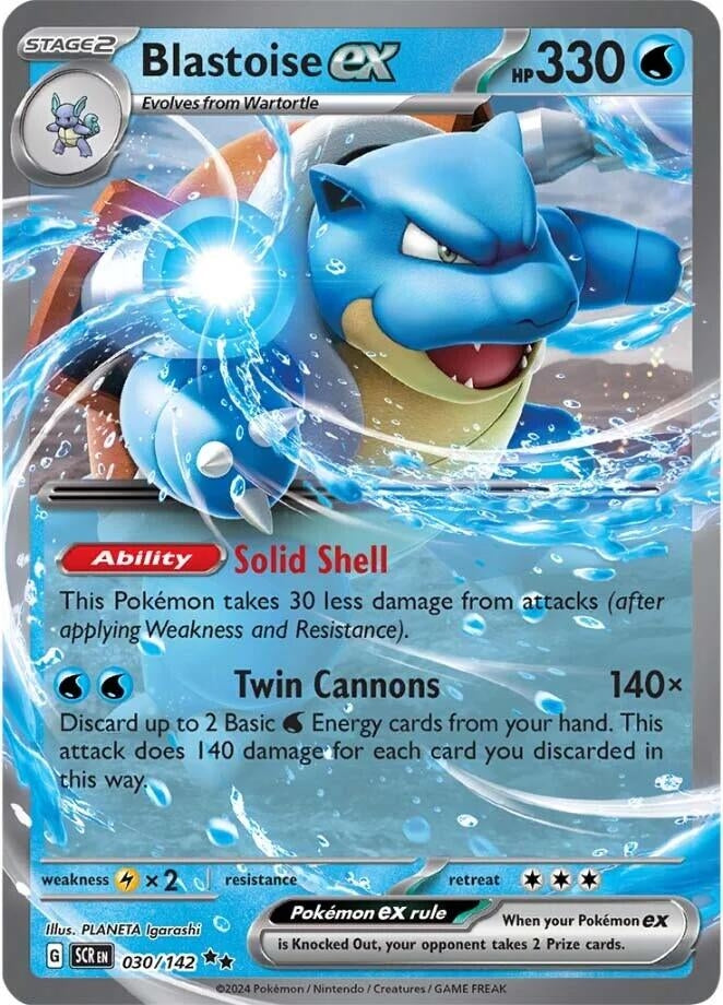 Image for Blastoise ex (030/142) (SV07: Stellar Crown) - Pokemon
