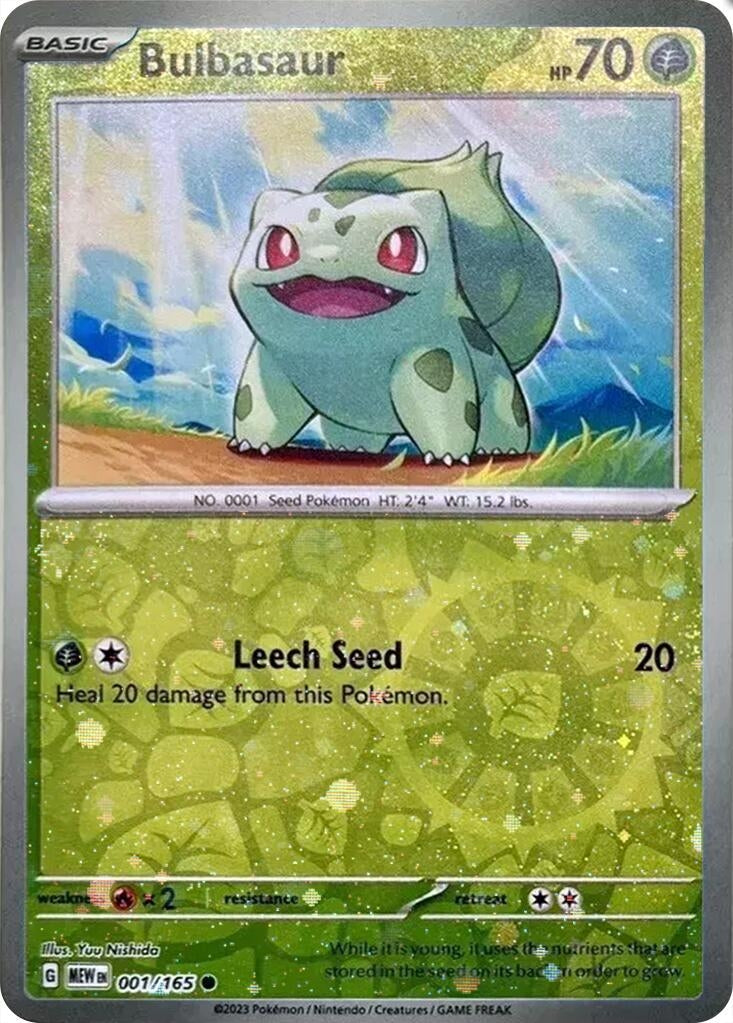 Bulbasaur - 001/165 (Reverse Cosmos Holo) (Costco Exclusive) (001/165) (Miscellaneous Cards & Products)