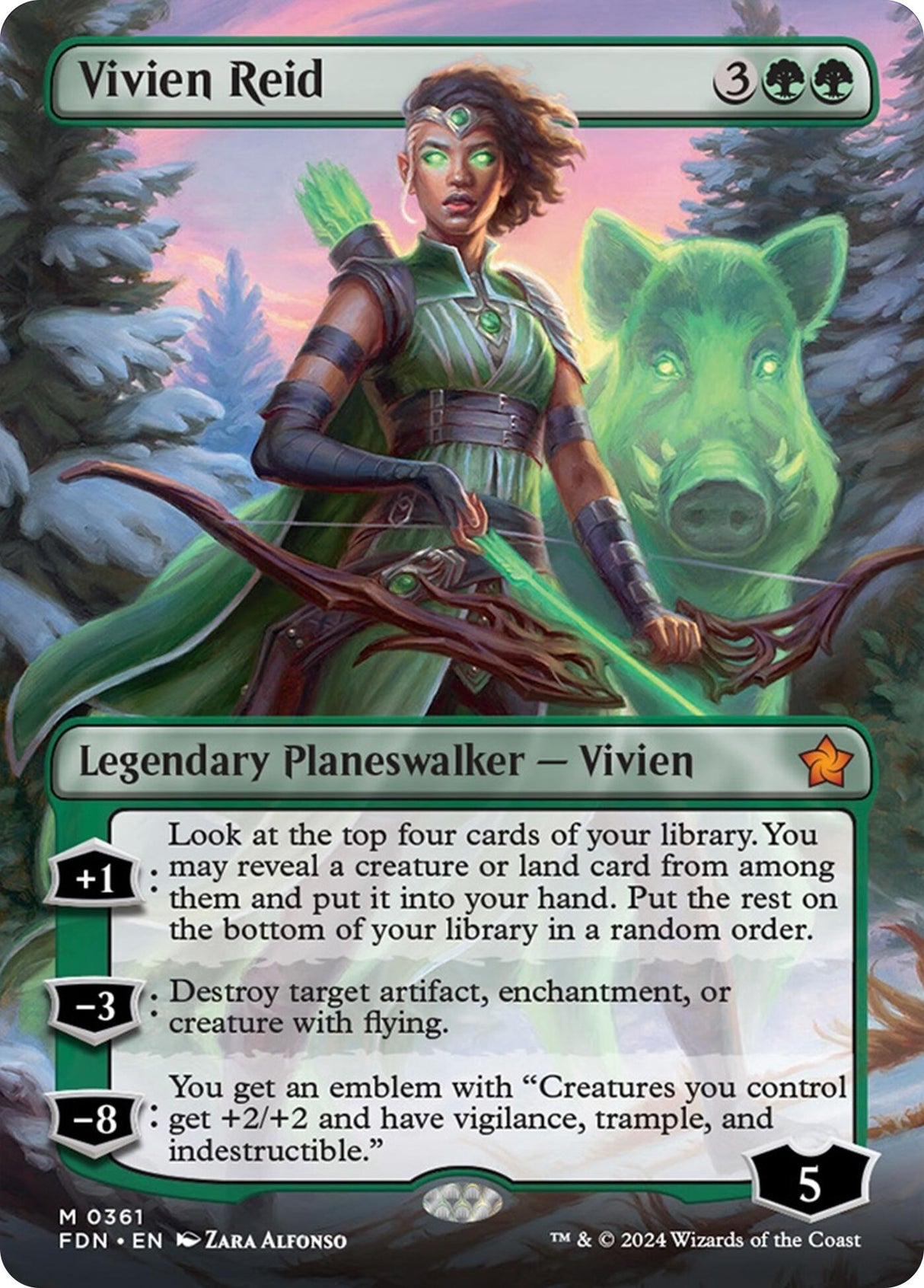 Image for Vivien Reid (Borderless) (361) (Foil) (Foundations) - Magic: The Gathering