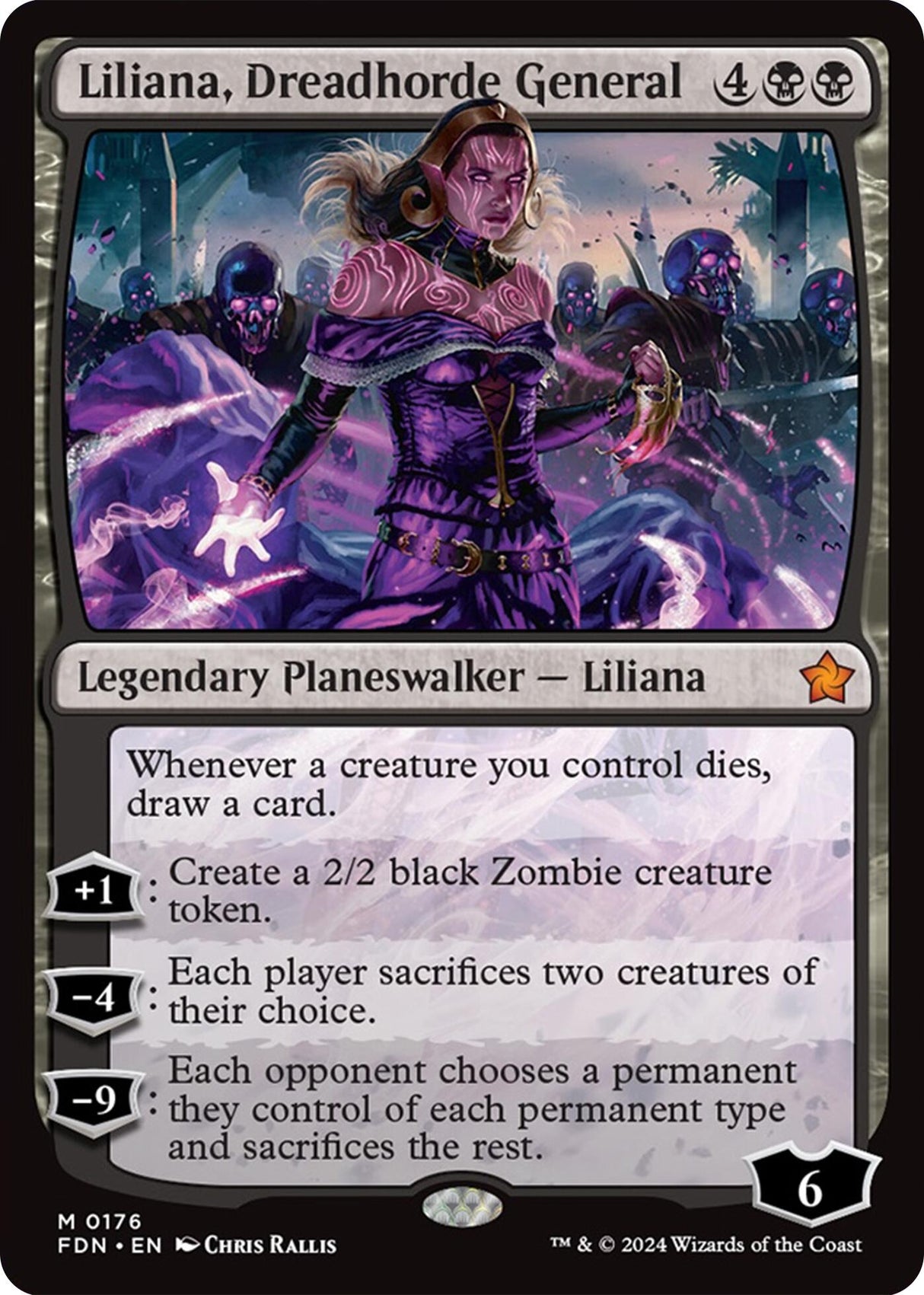 Image for Liliana, Dreadhorde General (176) (Foil) (Foundations) - Magic: The Gathering