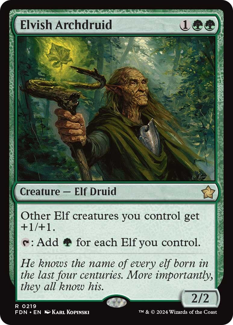 Image for Elvish Archdruid (219) (Foil) (Foundations) - Magic: The Gathering